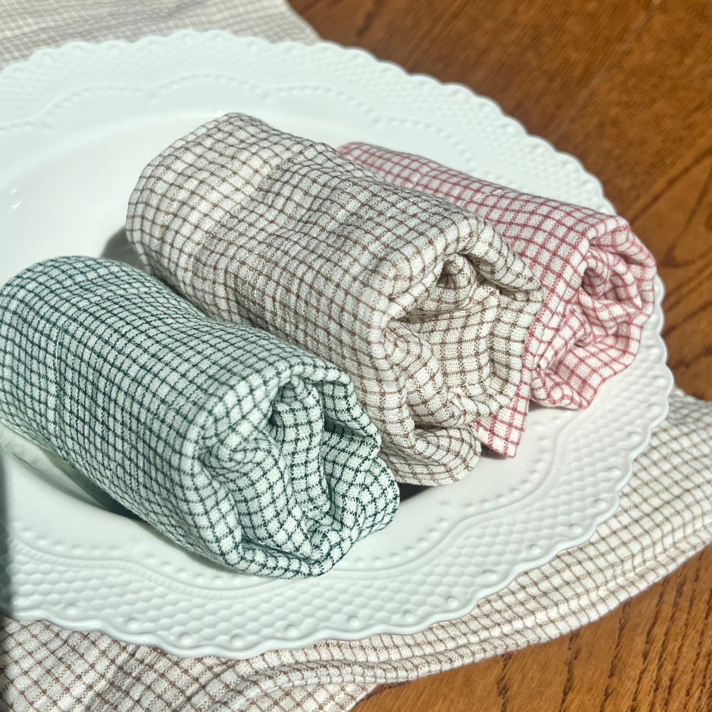 Handmade Muslin Cotton Tea Towel 3pcs
