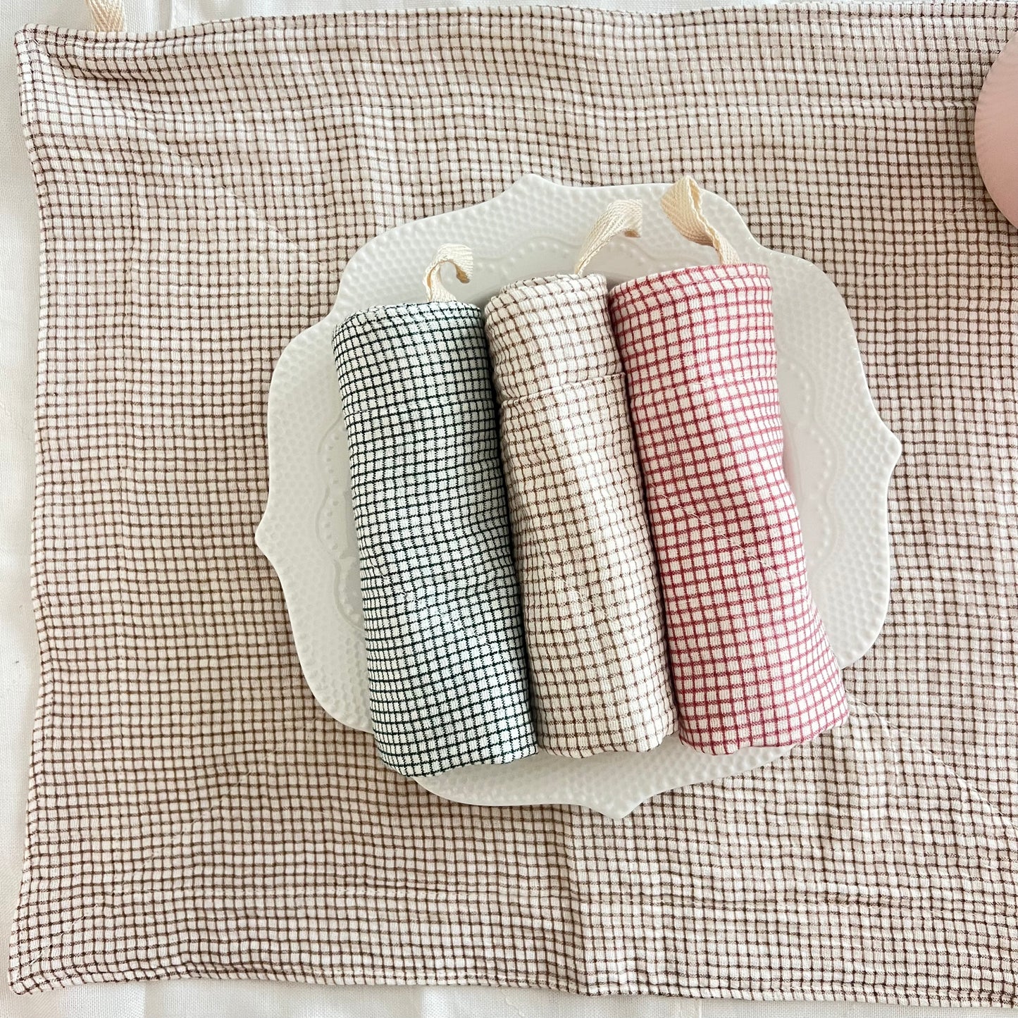 Handmade Muslin Cotton Tea Towel 3pcs