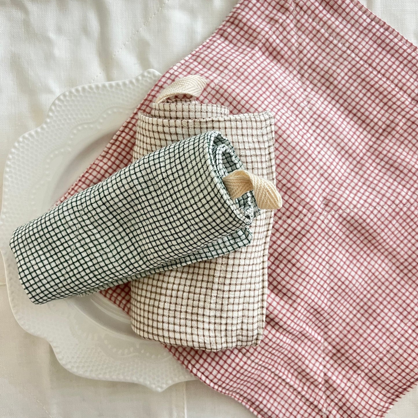 Handmade Muslin Cotton Tea Towel 3pcs
