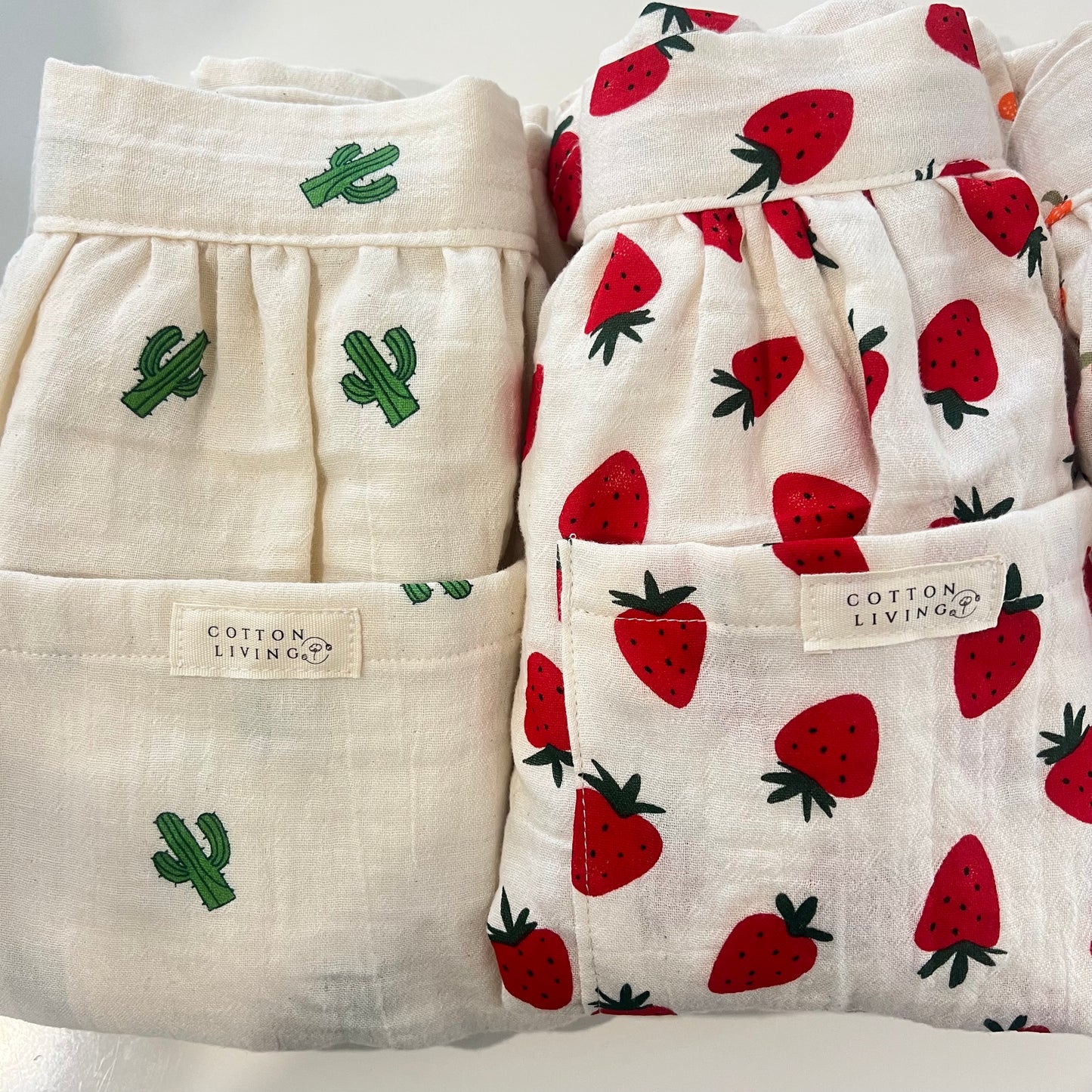 🎁 Gift Set 🎁 Handmade Double Cotton Gauze Apron &  Tea Towels